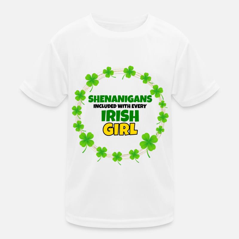 Schabernack inklusive: Irisches Mädchen St. Patrick's Day Kinder Funktions-T-Shirt