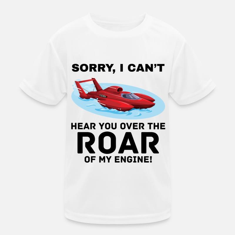 Hydroplane Boat Racing Engine Roar Water sport Kids Functional T-Shirt