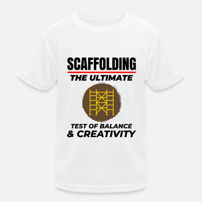 Plate-forme d’échafaudage d’échafaudage de constructeur d’échafaudages T-shirt sport Enfant