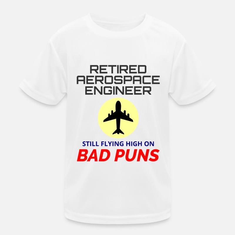 Retired Aerospace Engineer Flight Mechanics Plane Kids Functional T-Shirt