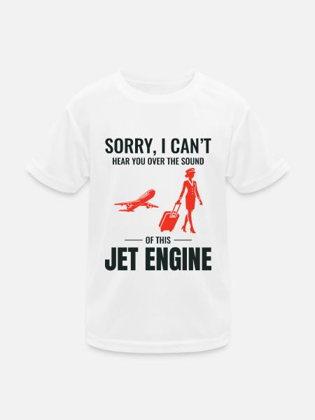 Flugbegleiterin Flugkabine Besatzung Flugbegleiterin - Kinder Funktions-T-Shirt - Weiß - Vorne