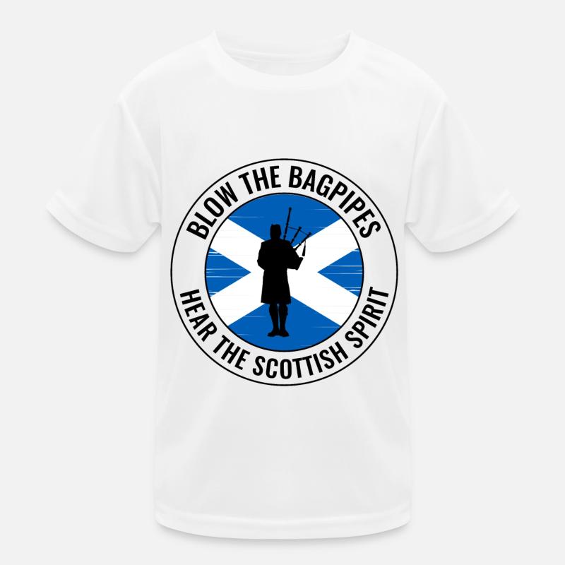 Bagpipe Player Instrument Scottish Scotland Music Kids Functional T-Shirt