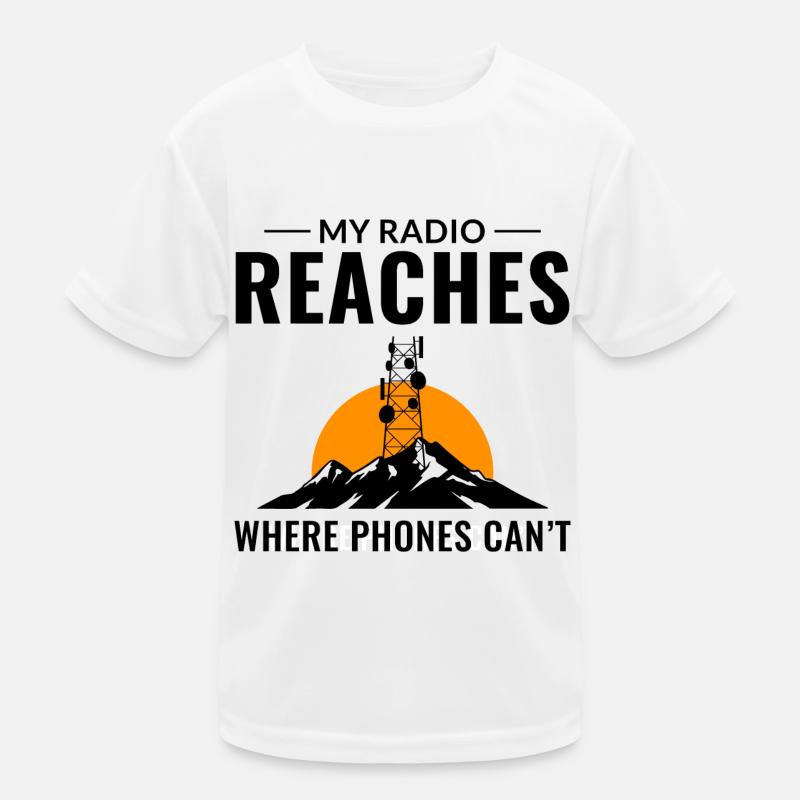 Frequenz der Funkwellen des Amateurfunkers Kinder Funktions-T-Shirt