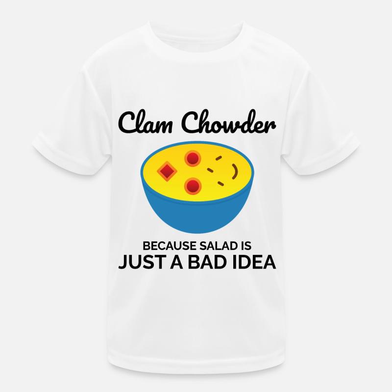 Clam Chowder Shellfish Hilarious Seafood Soup Kids Functional T-Shirt