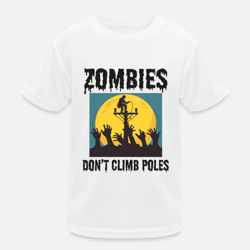 Lineman Halloween Zombie Klettermast Kinder Funktions-T-Shirt