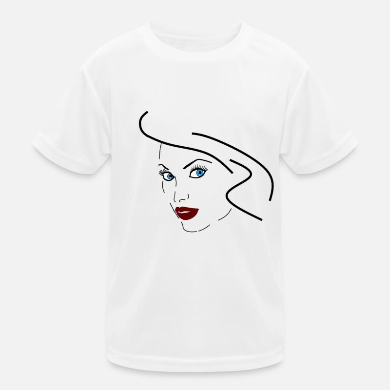 Frauengesicht Kinder Funktions-T-Shirt