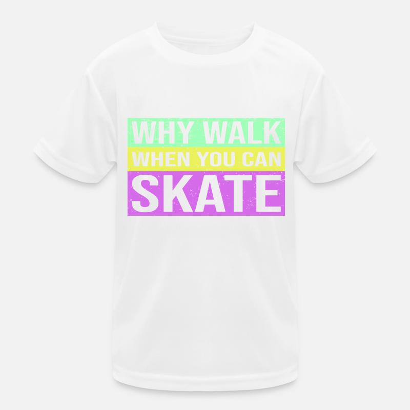Rollschuhfahren Rollerskates Retro Bunt Spruch Kinder Funktions-T-Shirt