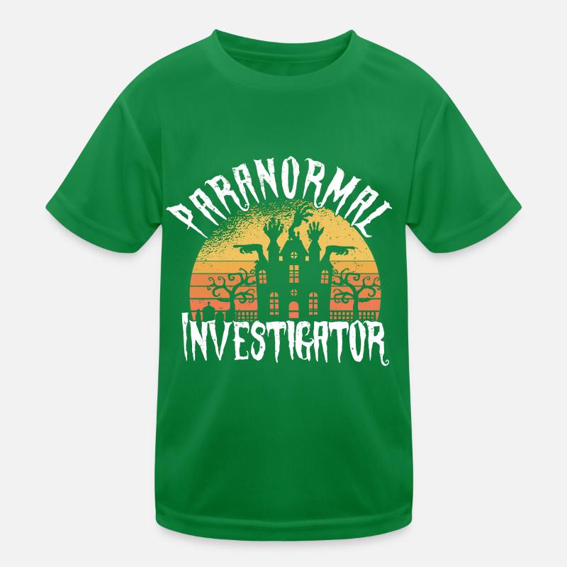Ghost Hunter Maison hantée Paranormal Halloween T-shirt sport Enfant