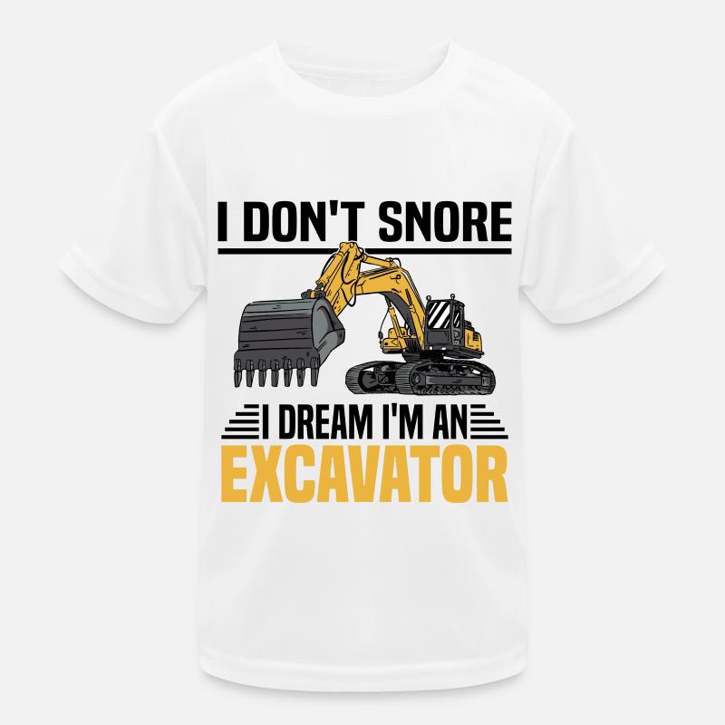 Crawler Excavator Excavator Sorry Construction Machine Kids Functional T-Shirt