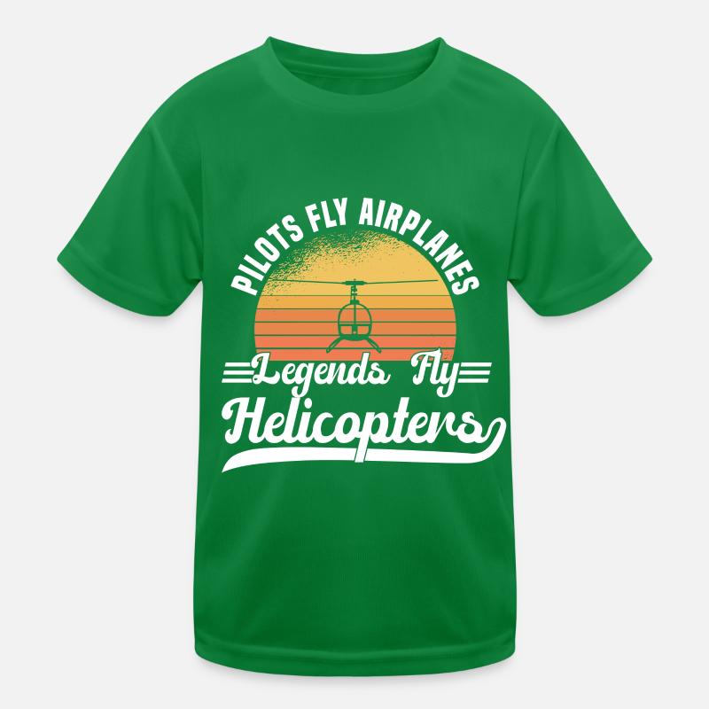 Pilot Hubschrauber Helikopter Spruch Hobbypilot Kinder Funktions-T-Shirt