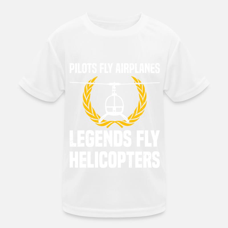 Pilot Helicopter Helicopter Saying Hobby Pilot Kids Functional T-Shirt
