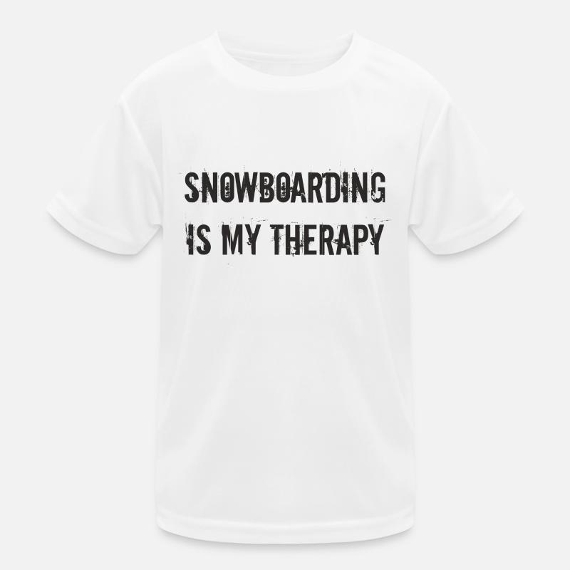 Snowboard - snowboarding is my therapy Kinder Funktions-T-Shirt