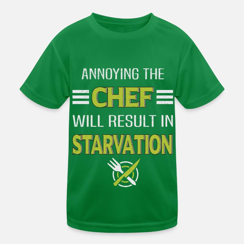 Cook Kitchen Crockery Chef Restaurant Cutlery Kids Functional T-Shirt
