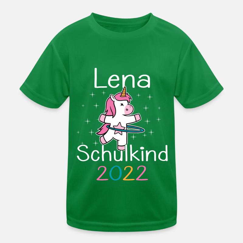 Einschulung 2022 Lena Einhorn Erstklässler 2022 Kinder Funktions-T-Shirt