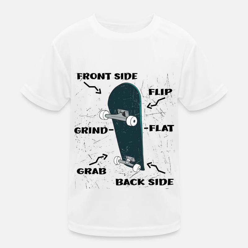 Skateboard Features - Skateboarding Skateboarder Kinder Funktions-T-Shirt
