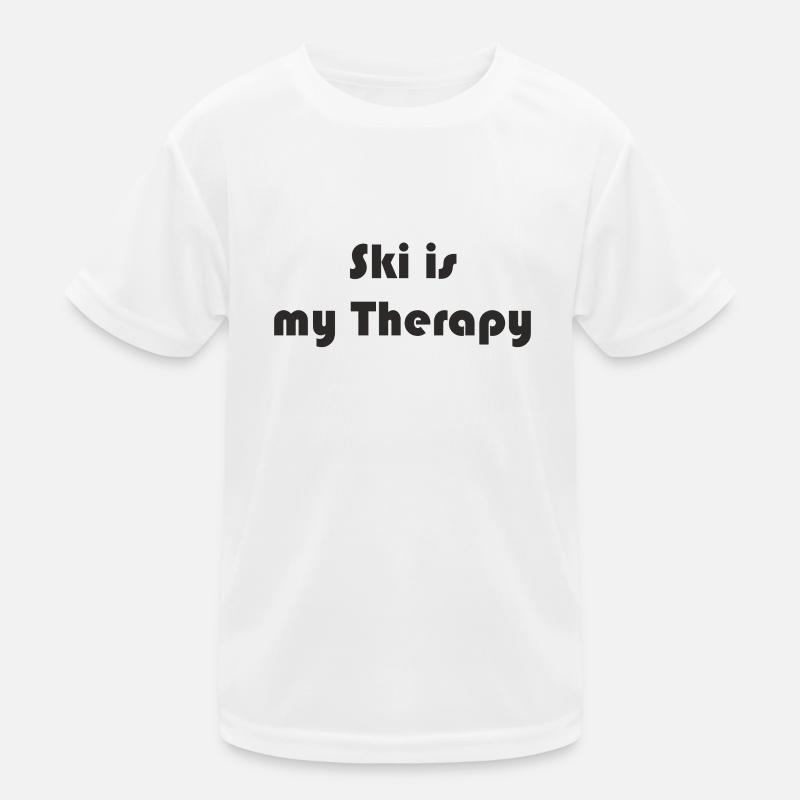 Ski - Ski is my Therapy Kinder Funktions-T-Shirt