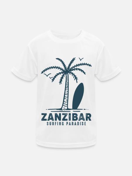 Tansania Palmenstrand Paradies Souvenir Arika - Kinder Funktions-T-Shirt - Weiß - Vorne