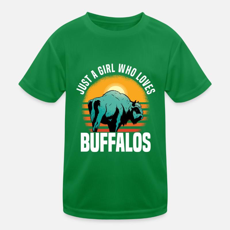 Buffle Bison Buffle Amérindien T-shirt sport Enfant