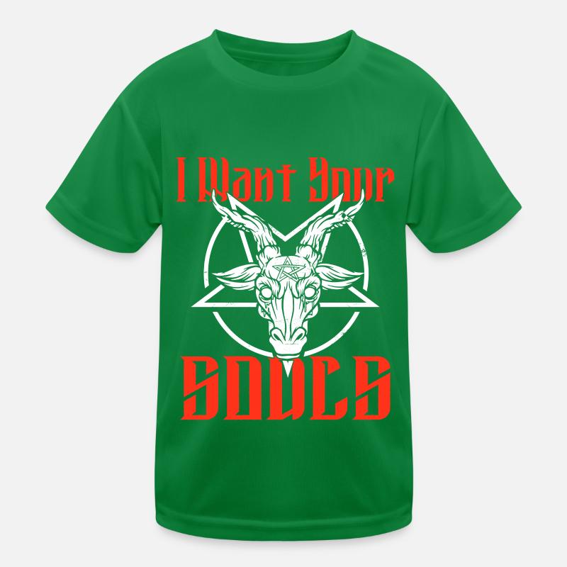 Satan Beelzebub Devil Gothic Pentagram Mystical Kids Functional T-Shirt