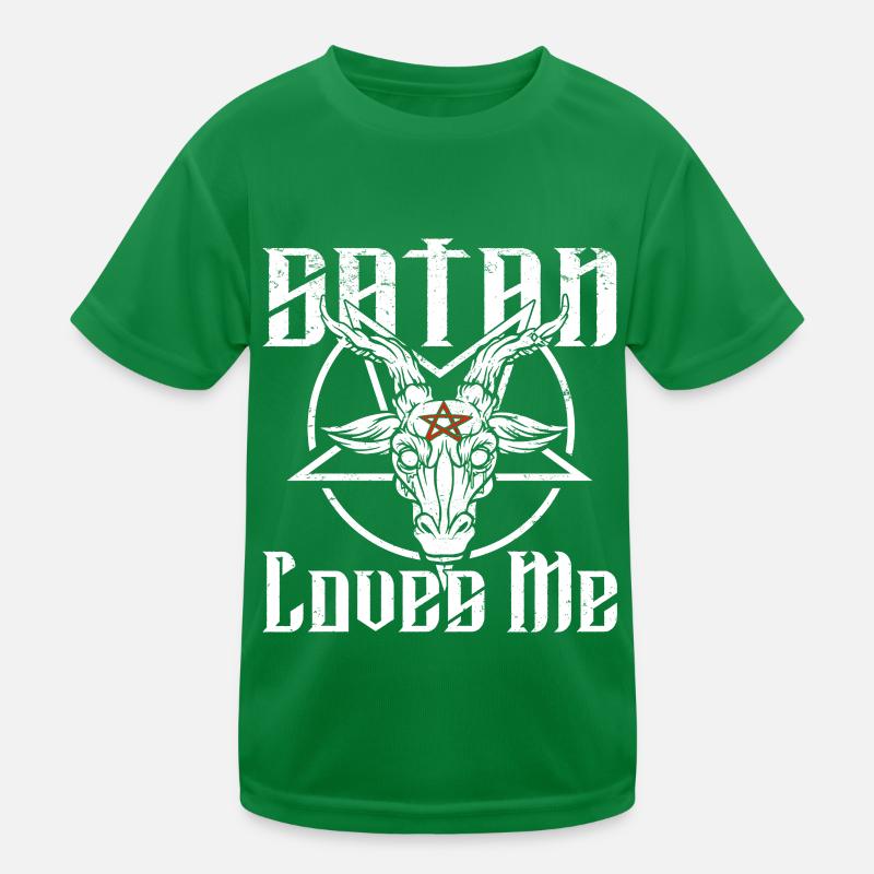 Satan Beelzebub Devil Gothic Pentagram Mystical Kids Functional T-Shirt