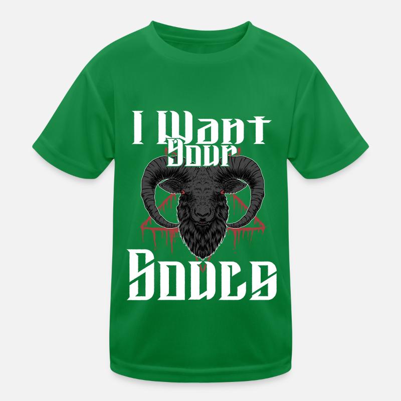 Satan Beelzebub Devil Gothic Pentagram Mystical Kids Functional T-Shirt