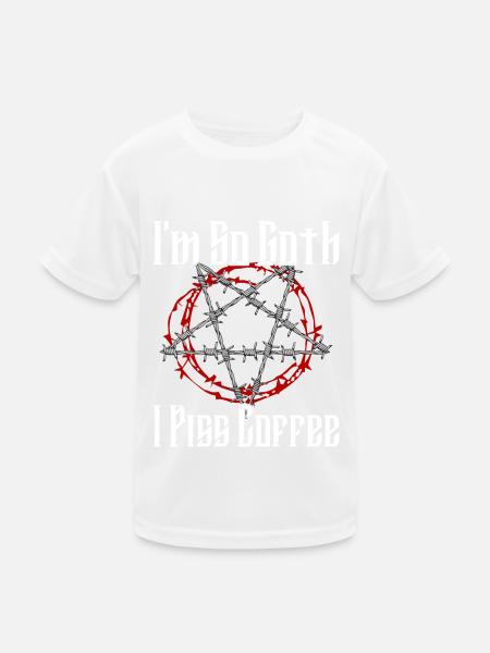 Satan Belzébuth Diable Gothique Pentagramme Mystique - T-shirt sport Enfant - blanc - Devant
