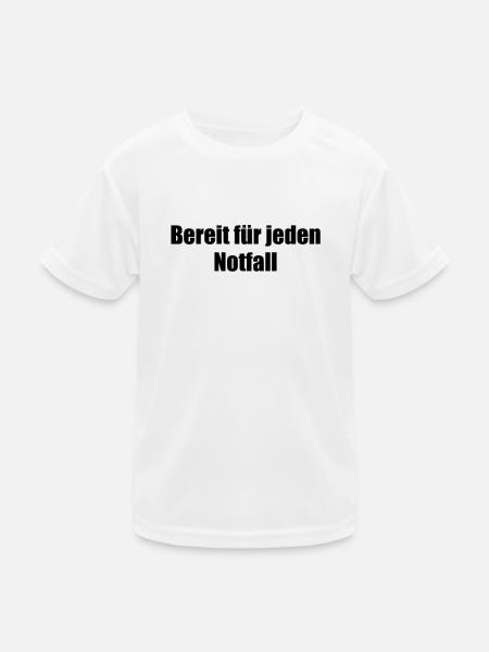 Feuerwehr - Bereit für jeden Notfall - Kinder Funktions-T-Shirt - Weiß - Vorne
