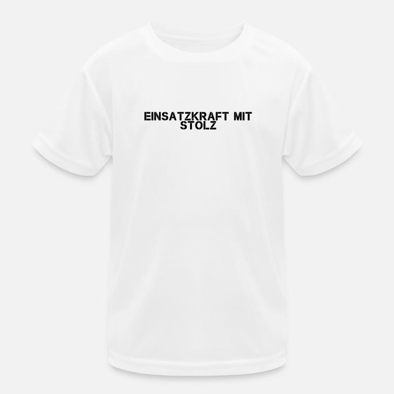 Feuerwehr - Einsatzkraft mit Stolz Kinder Funktions-T-Shirt