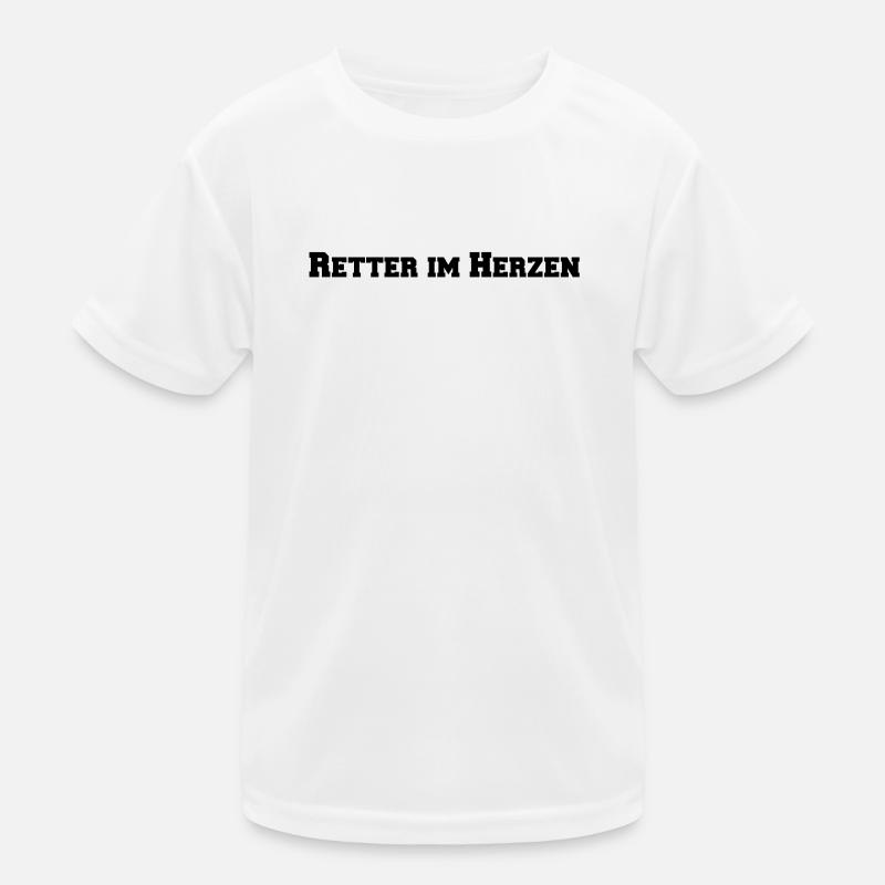 Feuerwehr - Retter im Herzen Kinder Funktions-T-Shirt