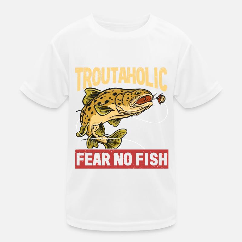 Pêche, Truite, Saumon, Pêcheur, Pêcheur, Perche T-shirt sport Enfant