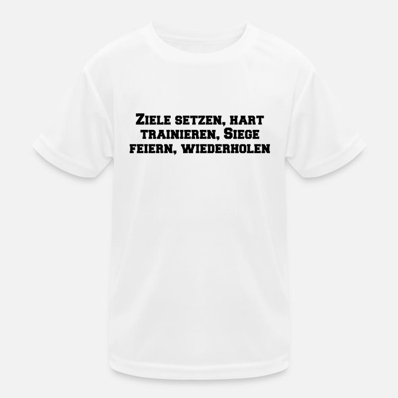 Fitness - Setting Goals, Training Hard, Winning Kids Functional T-Shirt