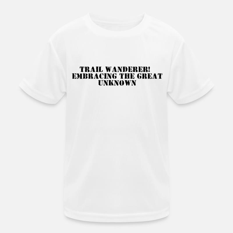 Hiking - Trail wanderer, embracing the great Kids Functional T-Shirt