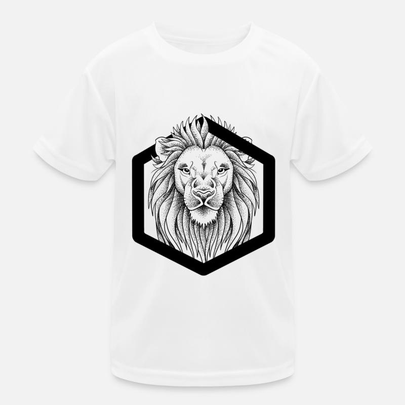 Lion dotwork T-shirt sport Enfant
