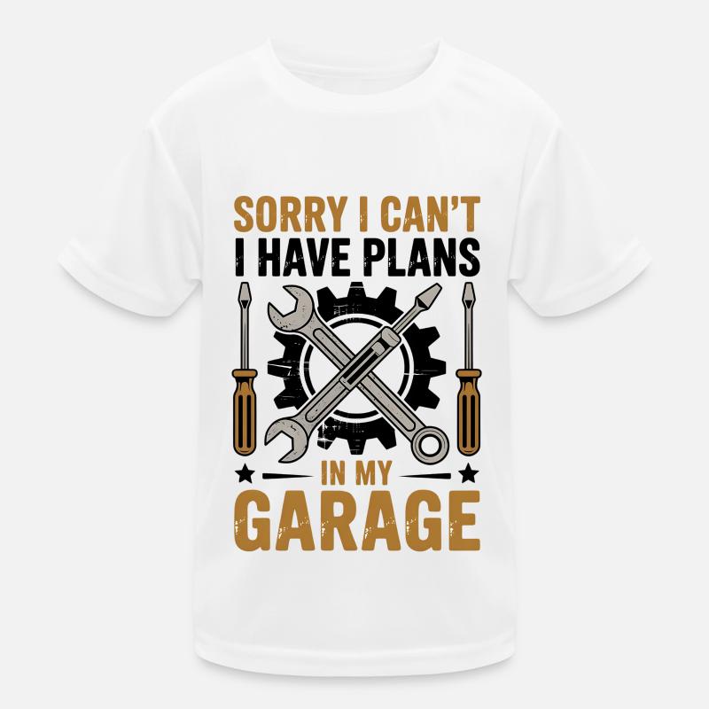 Lustiger Heimwerker Garagenspruch Kinder Funktions-T-Shirt
