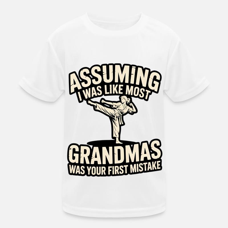 Kampfsport Oma Spruch Großmutter Karate Kinder Funktions-T-Shirt