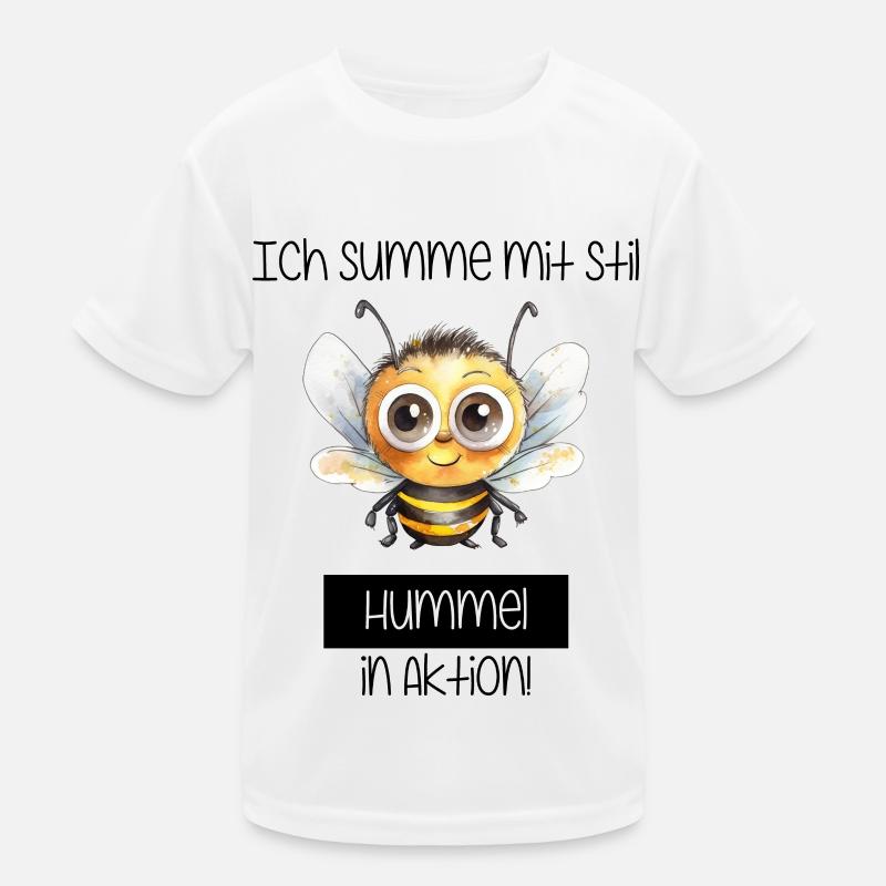 Ich summe mit Stil - Hummel in Aktion Kinder Funktions-T-Shirt