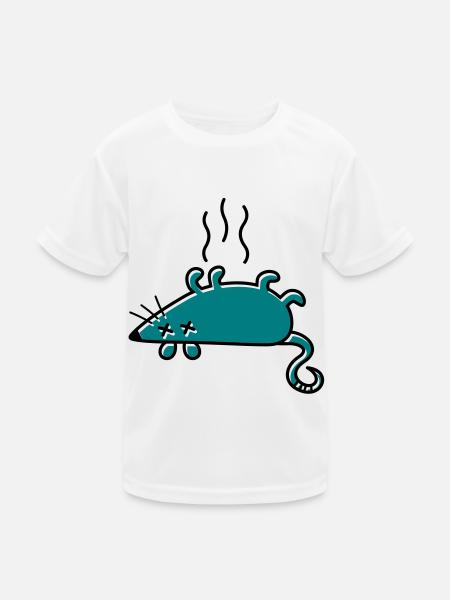 A dead mouse - Kids Functional T-Shirt - white - Front