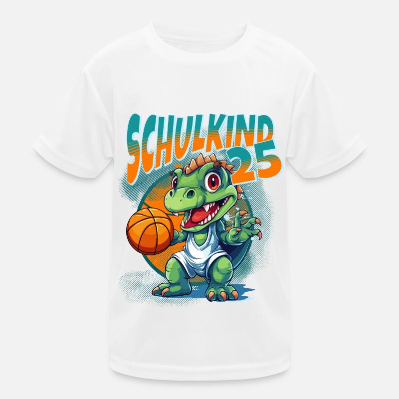 Schulkind 2025 Dinosaurier Dino Einschulung Schule Kinder Funktions-T-Shirt