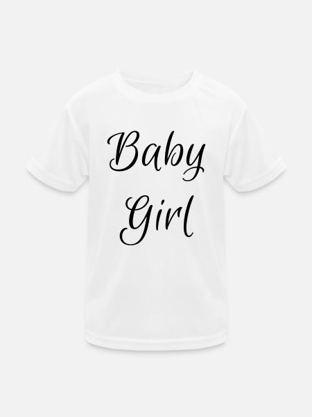 Baby Girl - Kinder Funktions-T-Shirt - Weiß - Vorne