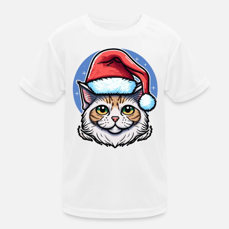 Gorgeous Christmas cat digital artwork, the Kids Functional T-Shirt