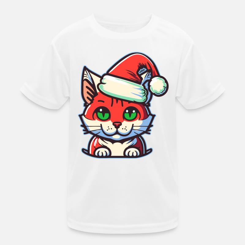 Wunderschönes Weihnachtskatzendesign, ein ausgezeichneter Weihnachtsmann Kinder Funktions-T-Shirt
