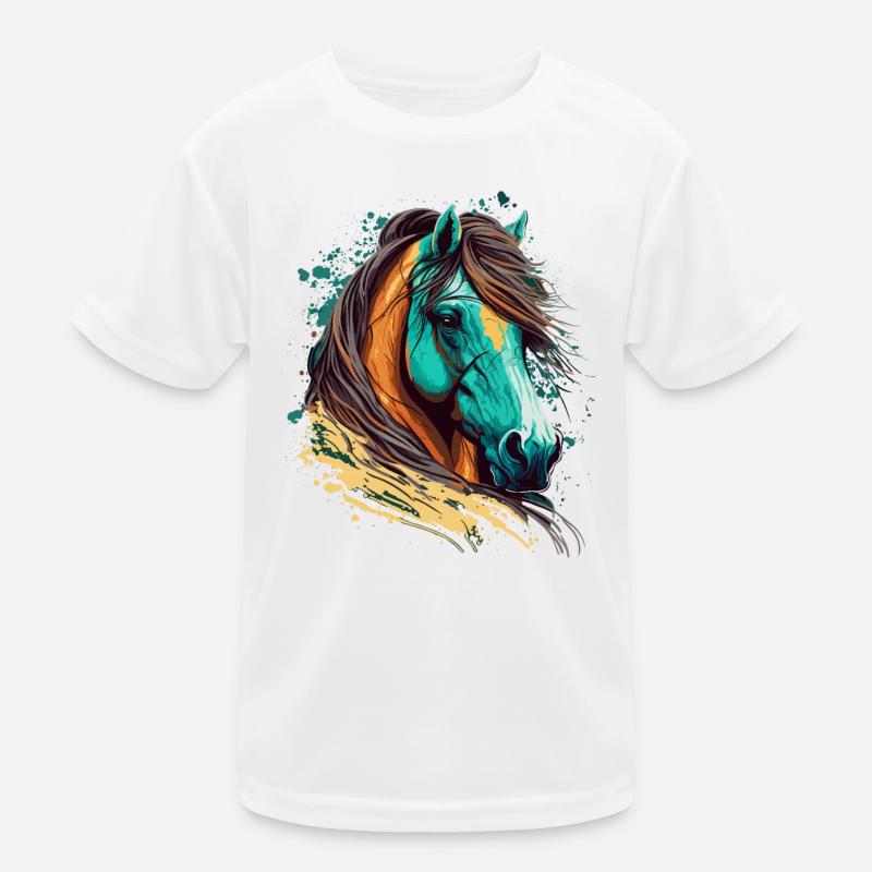 Illustration du visage du cheval T-shirt sport Enfant