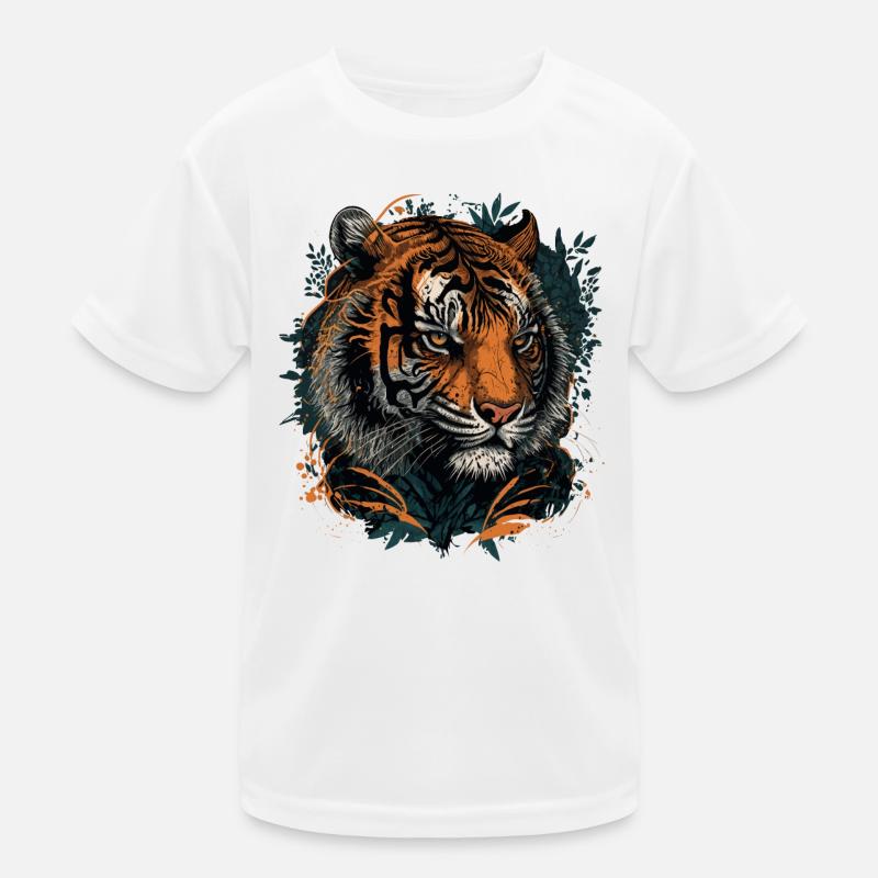 Eine digitale Tiger-Illustration Kinder Funktions-T-Shirt