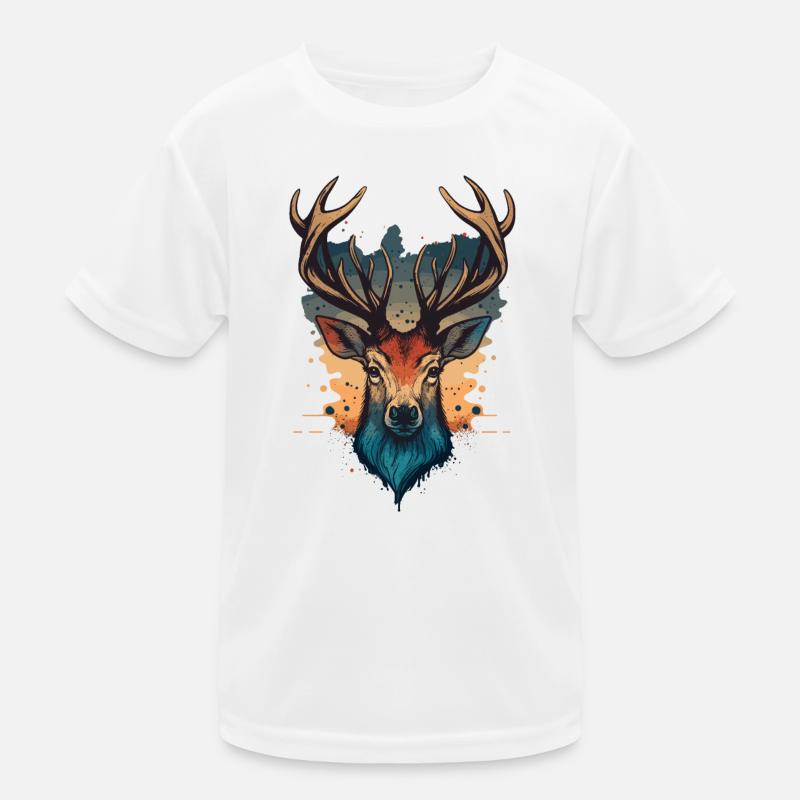 Hirschjagd Kinder Funktions-T-Shirt