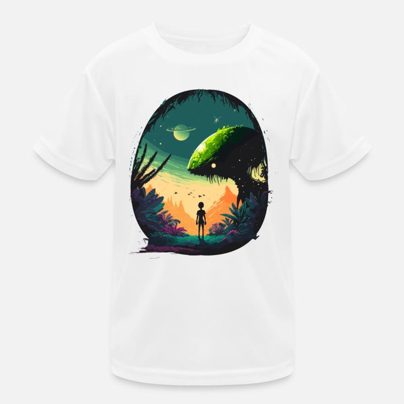 Sci-Fi Landscape Kids Functional T-Shirt