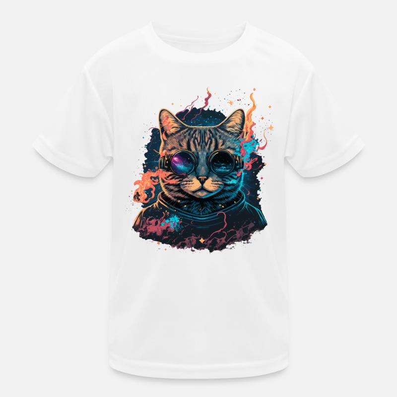 Chat Galaxy T-shirt sport Enfant