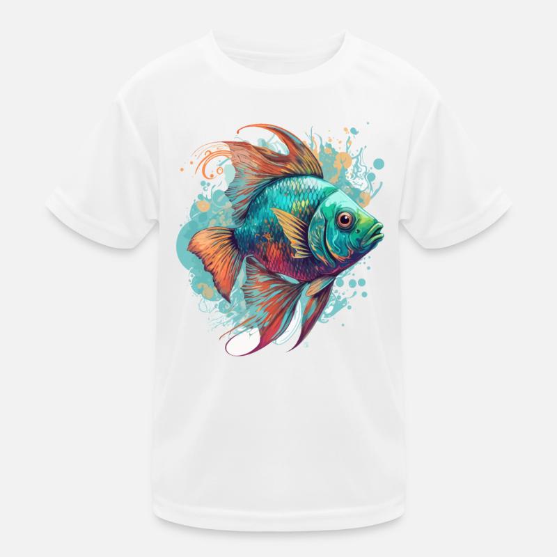 Regenbogenfisch Kinder Funktions-T-Shirt