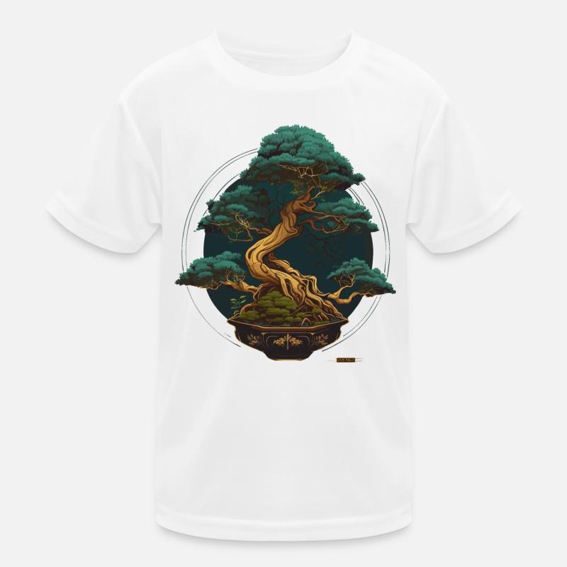 Golden Bonsai Tree Kids Functional T-Shirt