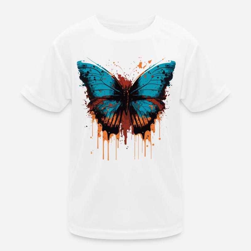 Painted Butterfly Kids Functional T-Shirt