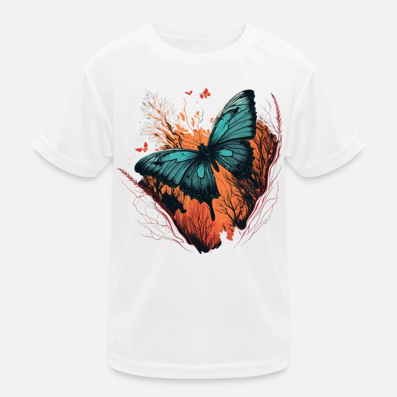 Flying Butterfly Kids Functional T-Shirt